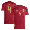 Maillot de Supporter Belgique Faes 4 Domicile Euro 2024 Pour Homme